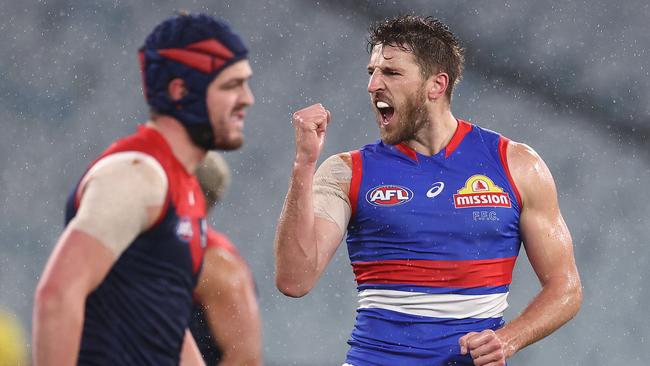 The Marcus Bontempelli-led Western Bulldogs are back on top of the ladder with four rounds to go. Picture: Michael Klein