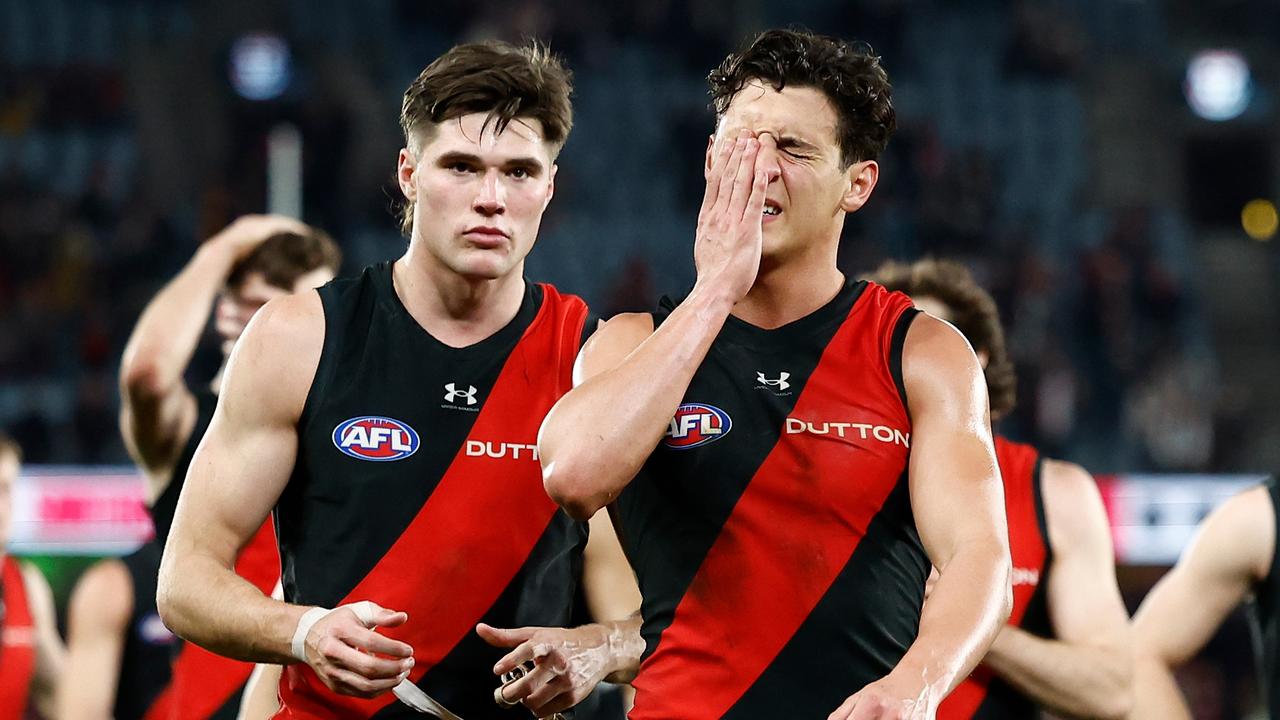 Essendon coach Brad Scott says the Bombers have ‘failed the test’ when under pressure in the latter stages of this season. Picture: Michael Willson / Getty Images