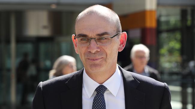 APRA chairman Wayne Byres leaving the financial services royal commission last year. Picture: AAP