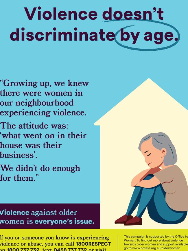 Violence against older women is everyones issue poster