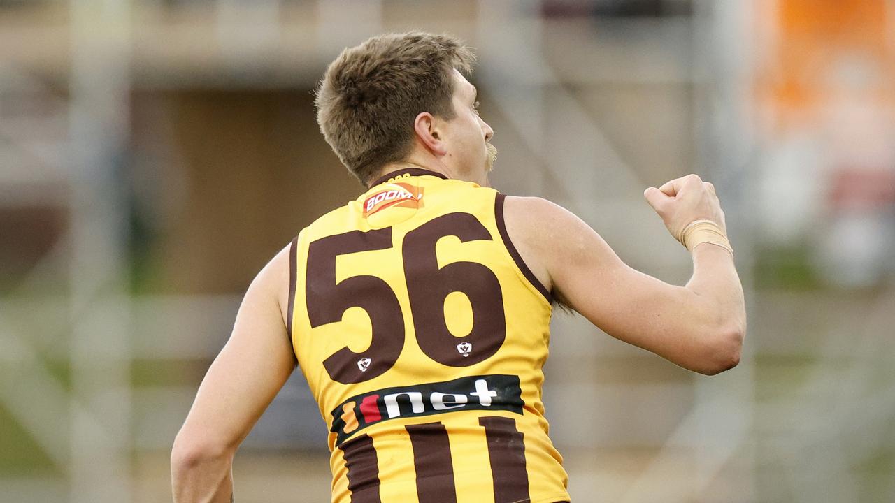 Fergus Greene is leading the VFL’s goalkicking tally. Picture: Jonathan DiMaggio/AFL Photos/via Getty Images