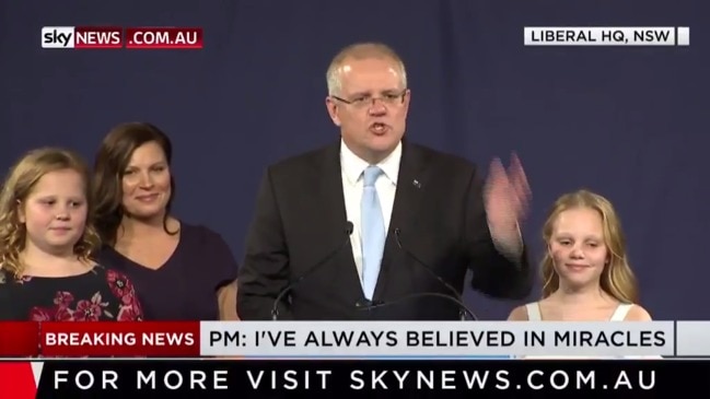 Scott Morrison claims election victory