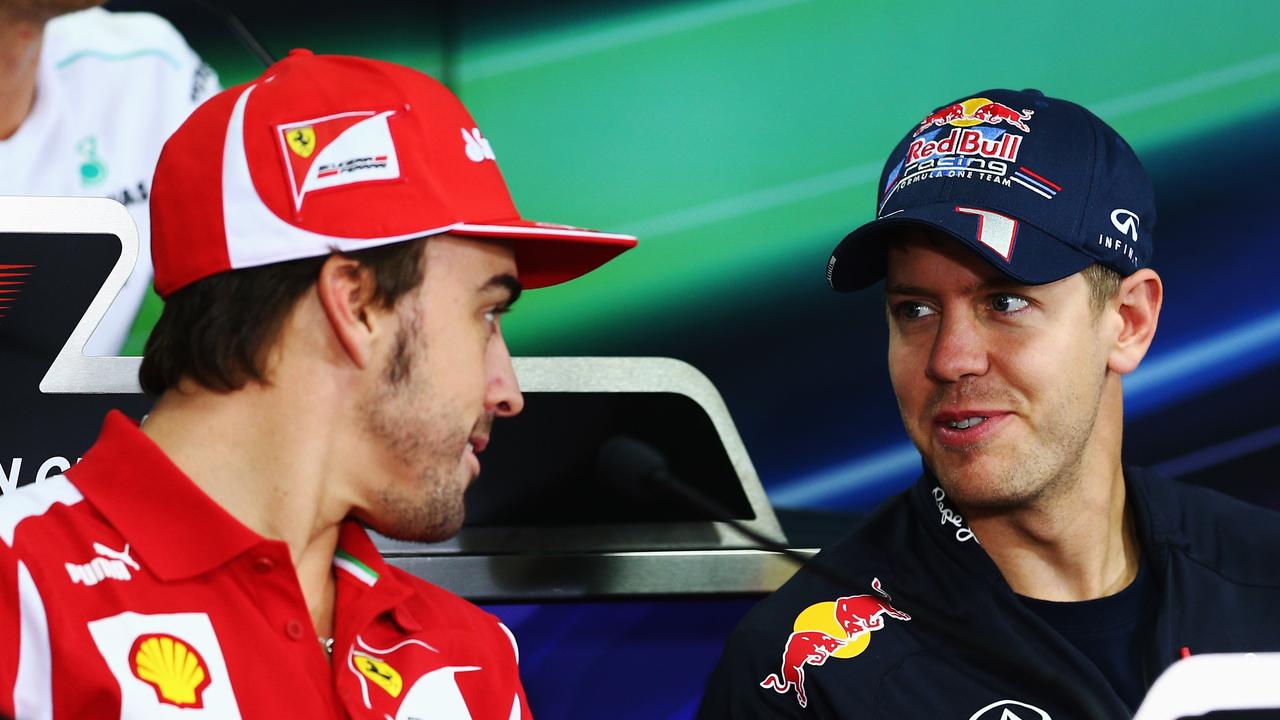 Fernando and Seb back in the day. (Photo by Clive Mason/Getty Images)