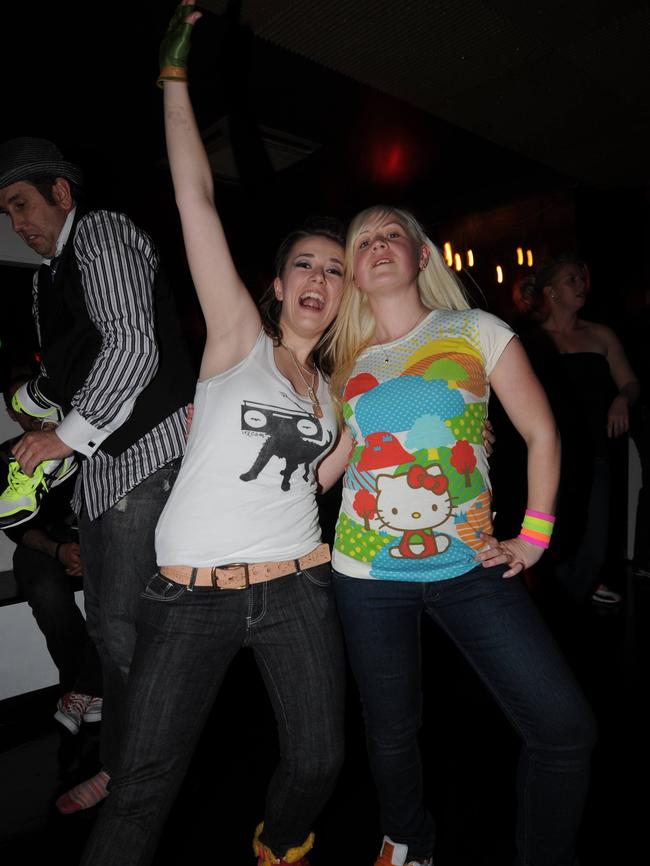 Tish Naughton and Claire Sutton at Sneaker Party at Sugar.