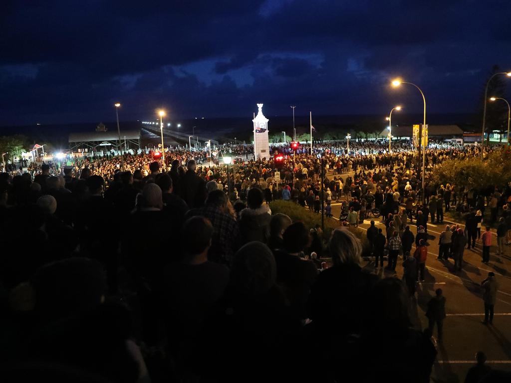 Dawn Service at Semaphore. Picture: Dylan Coker