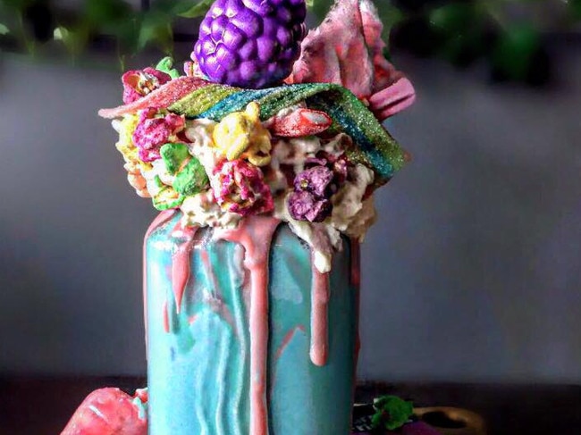 The unicorn 'freakshake' at Black Seed is the stuff of fairy tales. Picture: Facebook