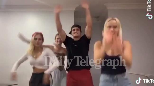 Penrith Panthers NRL star Nathan Cleary is pictured dancing in a video, now removed from Tik Tok, taken on Anzac Day.