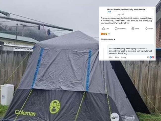 Aussies lost it when a brazen landlord listed a humble tent in his backyard for rent at $125 a week recently - but who is really to blame?