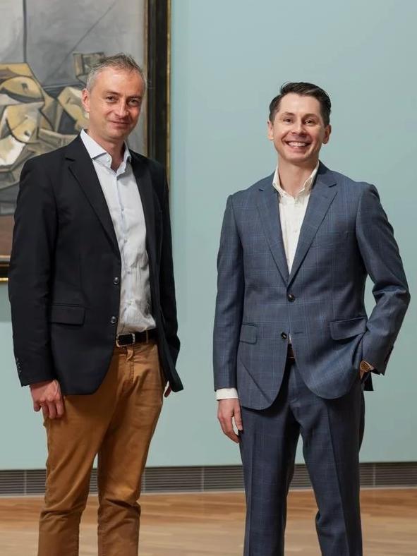 Museum Berggruen head Gabriel Montua and National Gallery of Australia. deputy director Adam Lindsay.
