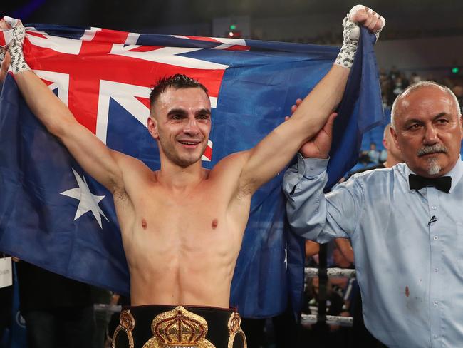 Andrew Moloney after winning and becoming a world champion in 2019. Picture: Michael Klein