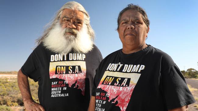 Harry and Linda Dare, who are opposed to the proposed nuclear waste dump at Kimba. Picture: Dean Martin