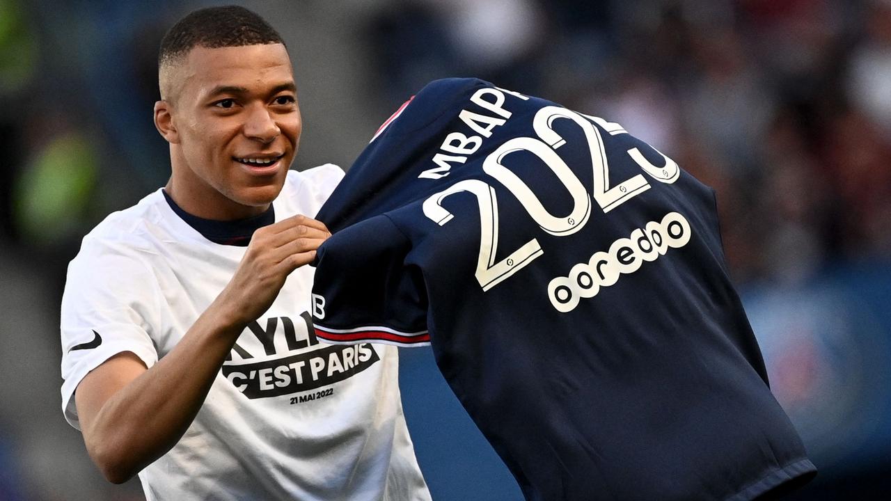 Kylian Mbappe has signed a new deal with PSG. (Photo by Anne-Christine POUJOULAT / AFP)