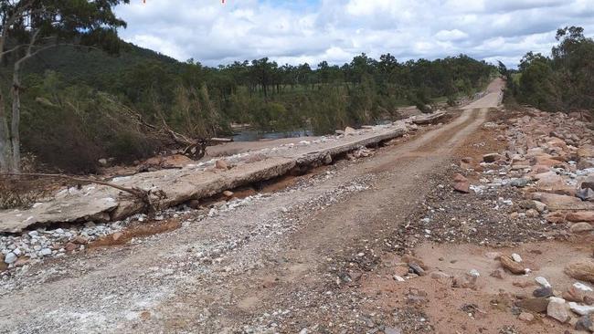 Flood Damaged Roads in Charters Towers Local Government Area.