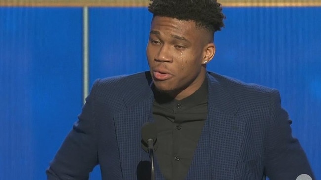 Giannis Antetekounmpo broke down in tears.