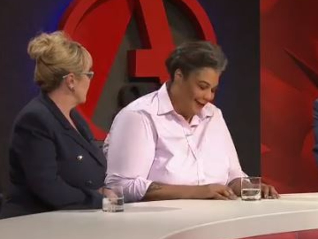 Liberal vice-president Teena McQueen’s comments about white supremacy in Australia got a laugh from author Roxanne Gay. Picture: ABC