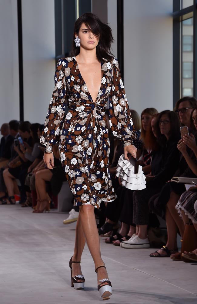 Kendall Jenner walks the runway at the Michael Kors Spring 2017 Runway Show duing New York Fasion Week on September 14, 2016. Picture: Getty
