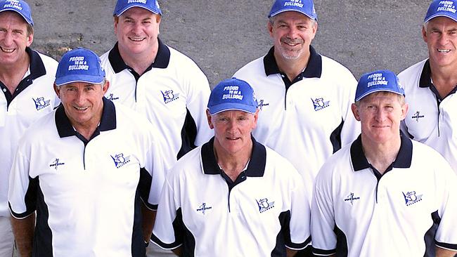 Anthony Elias (back, second from left) is hoping for a comeback to the Bulldogs board.