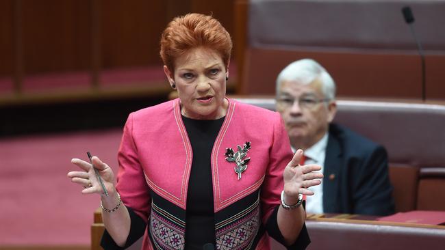 The Senate debated a private bill proposed by One Nation and Liberal Democrat David Leyonhjelm to gut section 18C of the Racial Discrimination Act in November. (Pic: AAP Image/Lukas Coch)