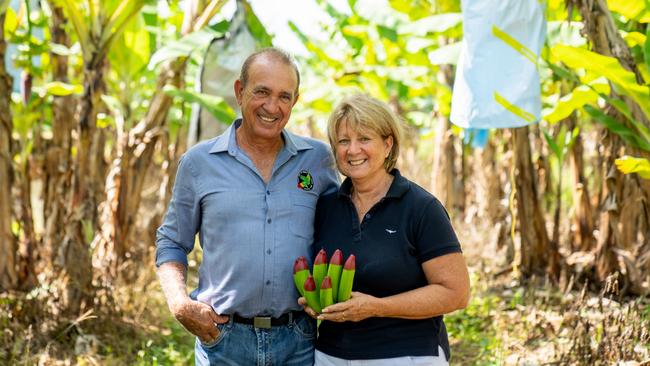 Ecoganic banana farmers Frank and Dianne Sciacca, Innisfail, Queensland.