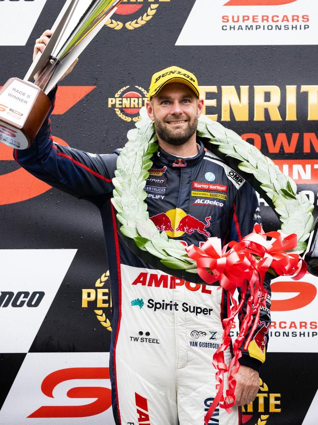 Van Gisbergen celebrates winning back-to-back SuperSprints at Sandown.