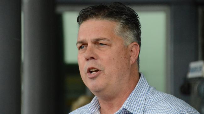 Aaron Harper at the announcement of the initial planning stages for a Townsville University Hospital expansion. Picture: Caitlan Charles