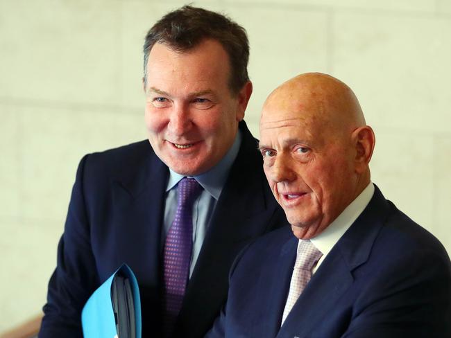 29/11/19 Premier Investments chairman Solomon Lew with their CEO Mark McInnes at their AGM in Melbourne. Aaron Francis/The Australian