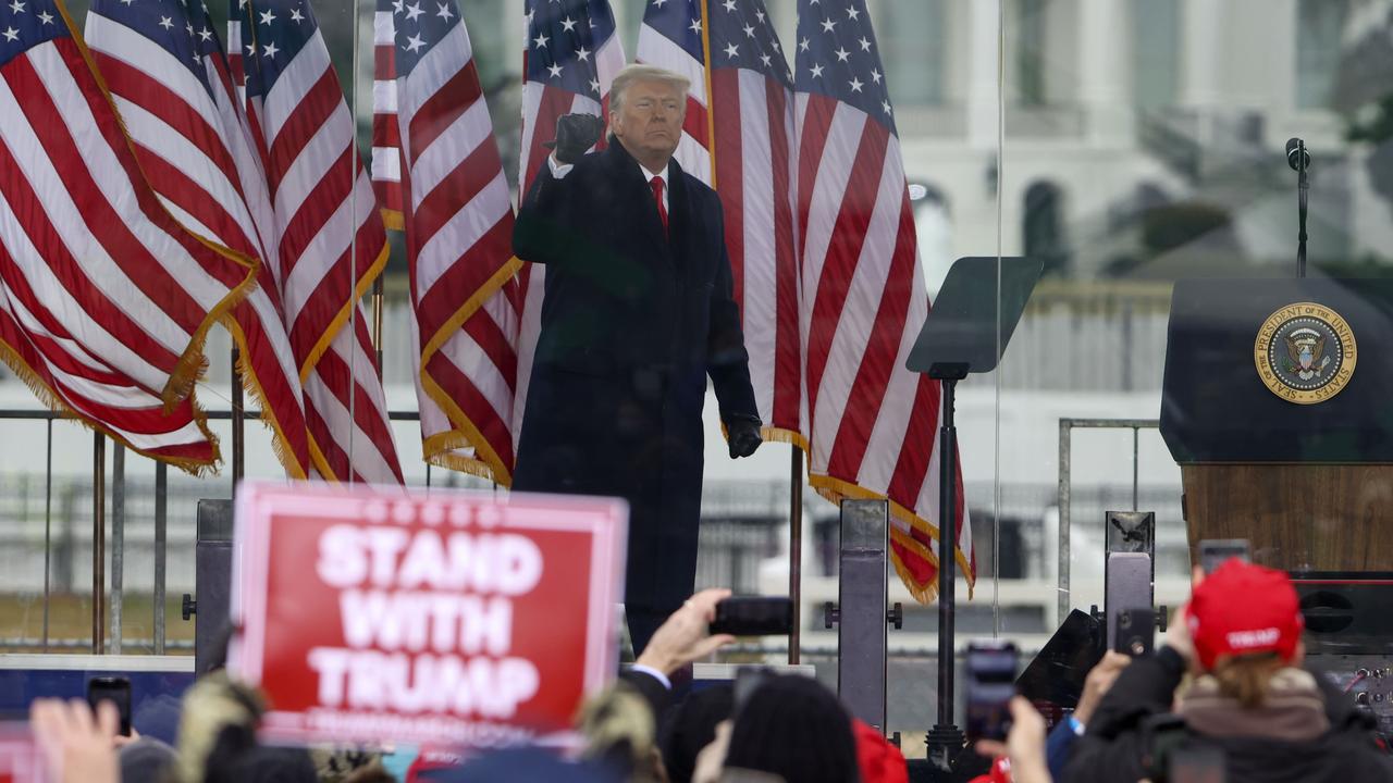 President Donald Trump at the ‘Stop The Steal’ Rally on January 6, 2021 in Washington D.C. Picture: Tasos Katopodis/Getty Images/AFP