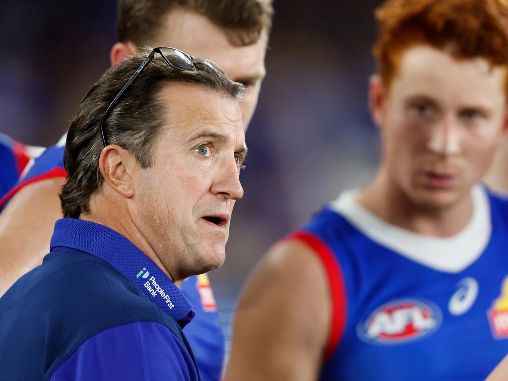 Pressure is mounting on Luke Beveridge and the Bulldogs. Picture: Dylan Burns/AFL Photos via Getty Images