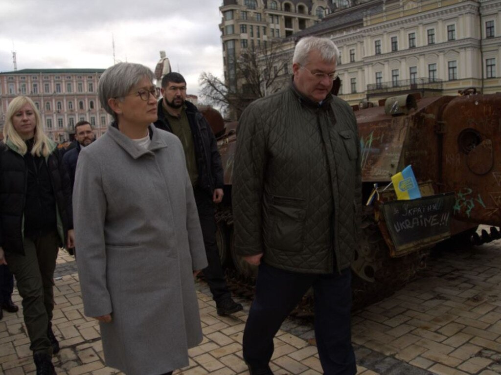 Penny Wong offered additional financial support to Ukraine. Picture: Mazoe Ford