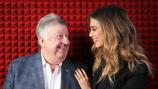 Handlin and Delta Goodrem. Picture: Dylan Robinson