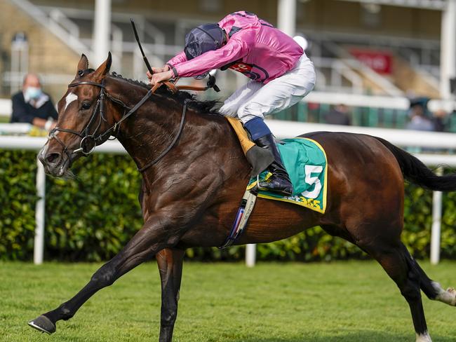 William Buick riding Spanish Mission win The bet365 Doncaster Cup Stakes during day three of the William Hill St Leger Festival at Doncaster Racecourse. (Photo by Alan Crowhurst/PA Images via Getty Images)