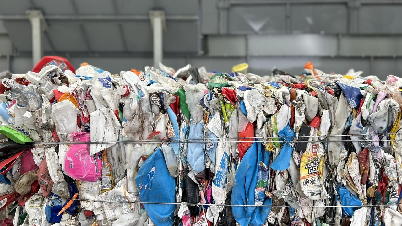 Recycling being sorted at the $24 million Spreyton Materials Recovery Facility. Picture: Supplied.