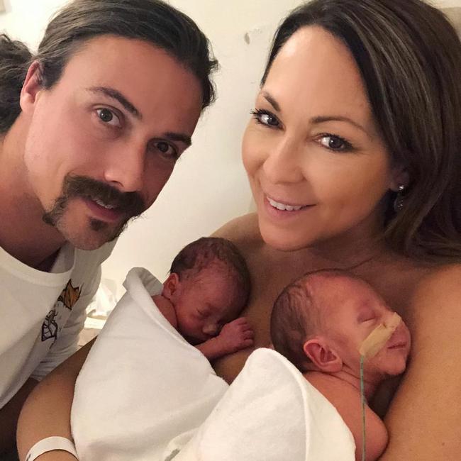 Tania Zaetta with the couple’s twins. Picture: Instagram