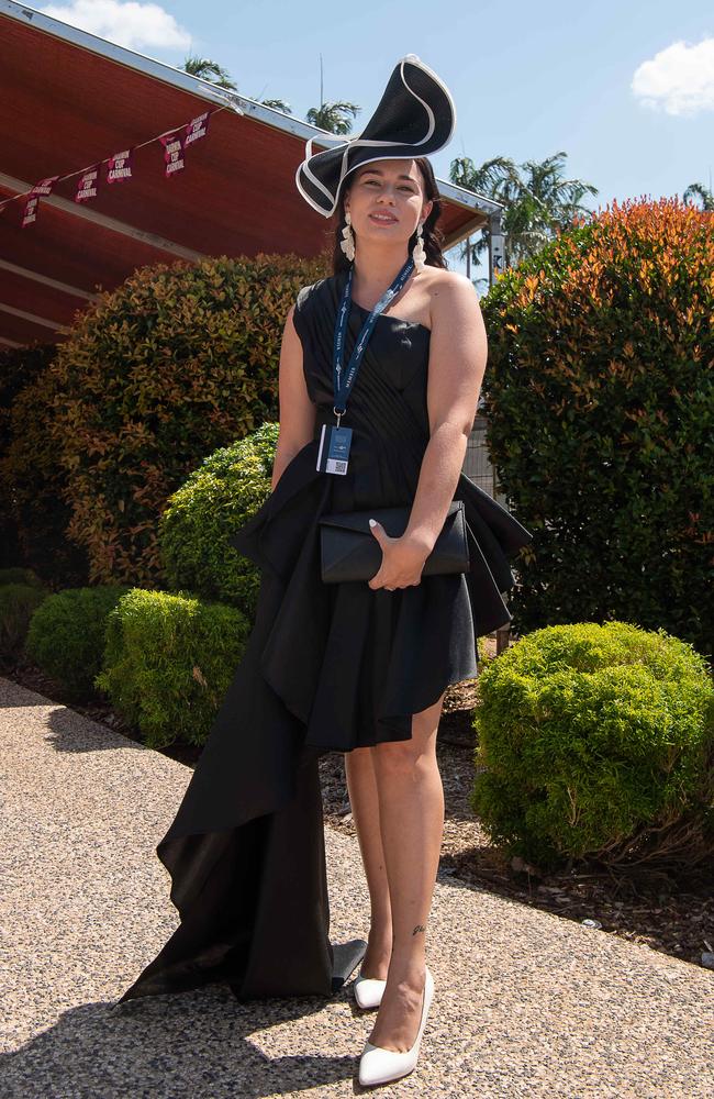 Courtney Woollard at the 2023 Darwin Derby day. Picture: Pema Tamang Pakhrin