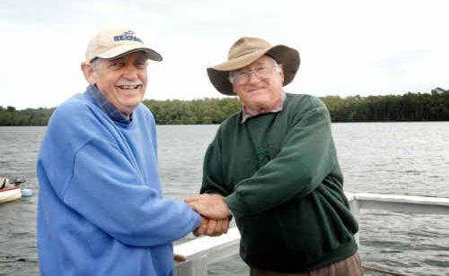 Gordon Gunther reunites with Max Cunningham. Max is pleased to say “thank you” to his lifesaver after a close call last week.