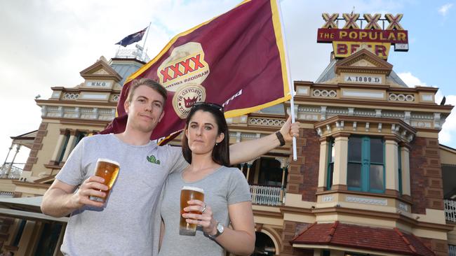 Jack Fogg and Skye Knight at the Breakfast Creek Hotel.