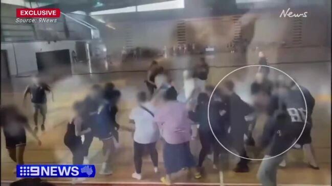 Brawl erupts at teen basketball game (9News)