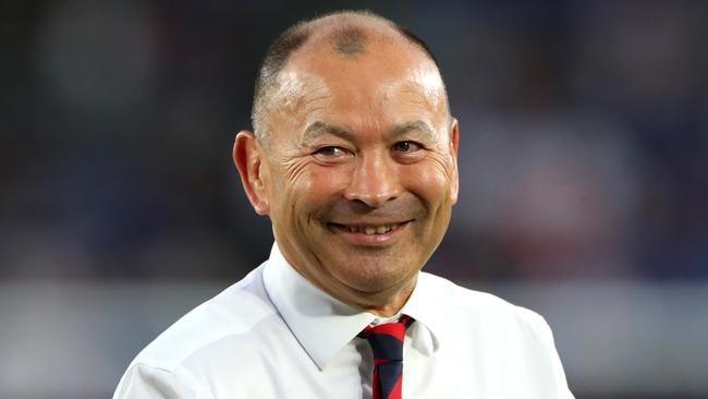 England coach Eddie Jones, from Australia, smiles broadly after his team won the Yokohama semi-final. Picture: Getty Images