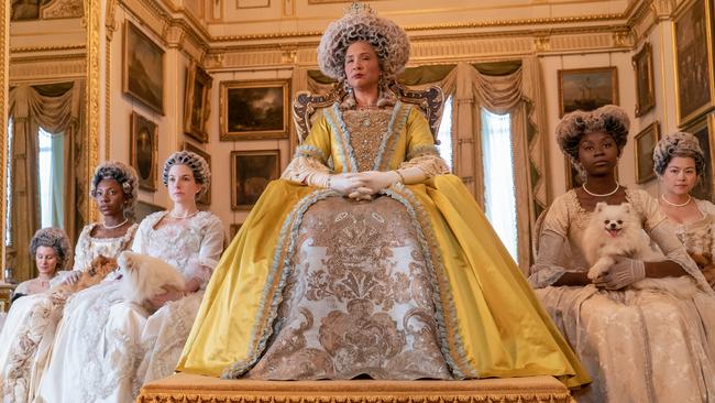 Golda Rosheuvel as Queen Charlotte. Picture: Liam Daniel/Netflix