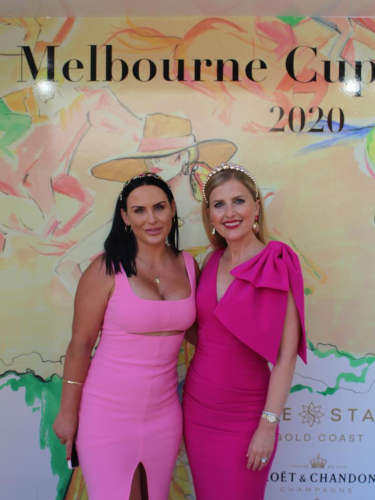 Tonya Blair and Carla Tooma at the Star to watch the Melbourne Cup.