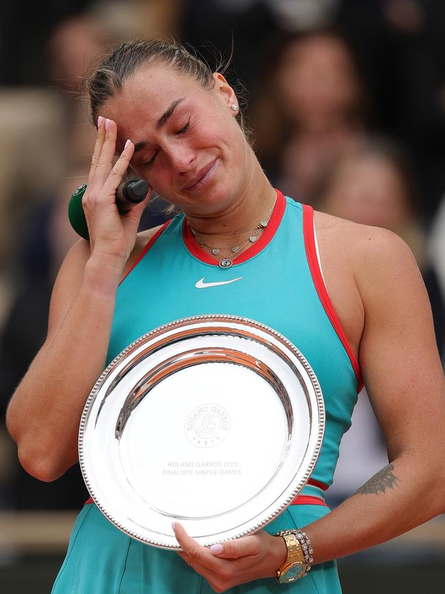 Aryna Sabalenka had 70 unforced errors. (Photo by Julian Finney/Getty Images)