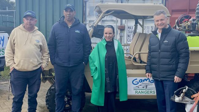 Gamay Rangers with La Perouse with Minister for Indigenous Australians, Linda Burney and Kingsford Smith MP, Matt Thistlethwaite, who oppose the terminal