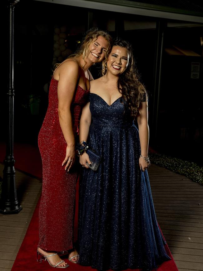 Formal for year 12 students from Emmanuel College. Caitlyn Miller and Rebekah Pouw . Picture: Jerad Williams