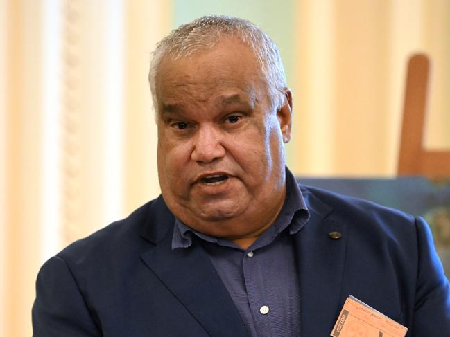 BRISBANE, AUSTRALIA - NewsWire Photos - FEBRUARY 24, 2022.Gerhardt Pearson, the Executive Director of Balkanu Cape York Development Corporation speaks during the announcement of a land acquisition by the government in Far North Queensland.Picture: NCA NewsWire / Dan Peled