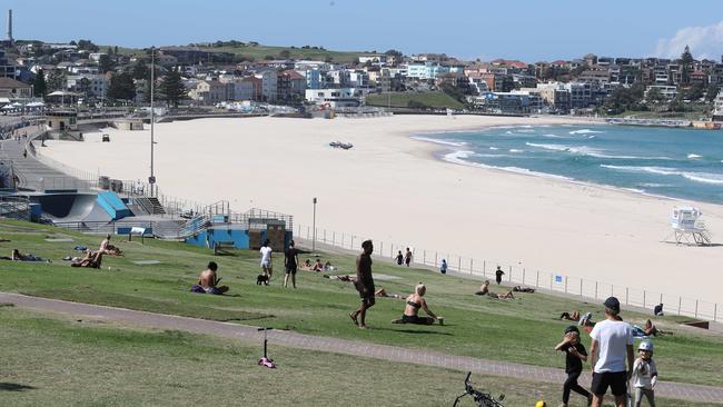 A closed Bondi Beach on March 31. Picture: Rohan Kelly