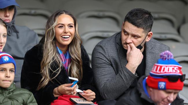 The Fevola family was in the stands cheering for Bulldog Jamarra Ugle-Hagan. Pic: Michael Klein