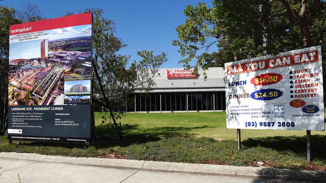 The restaurant, on the corner of Tyner Rd and Burwood Highway in Wantirna South, is on the market after being convicted of serious food safety breaches. Picture: Steve Tanner