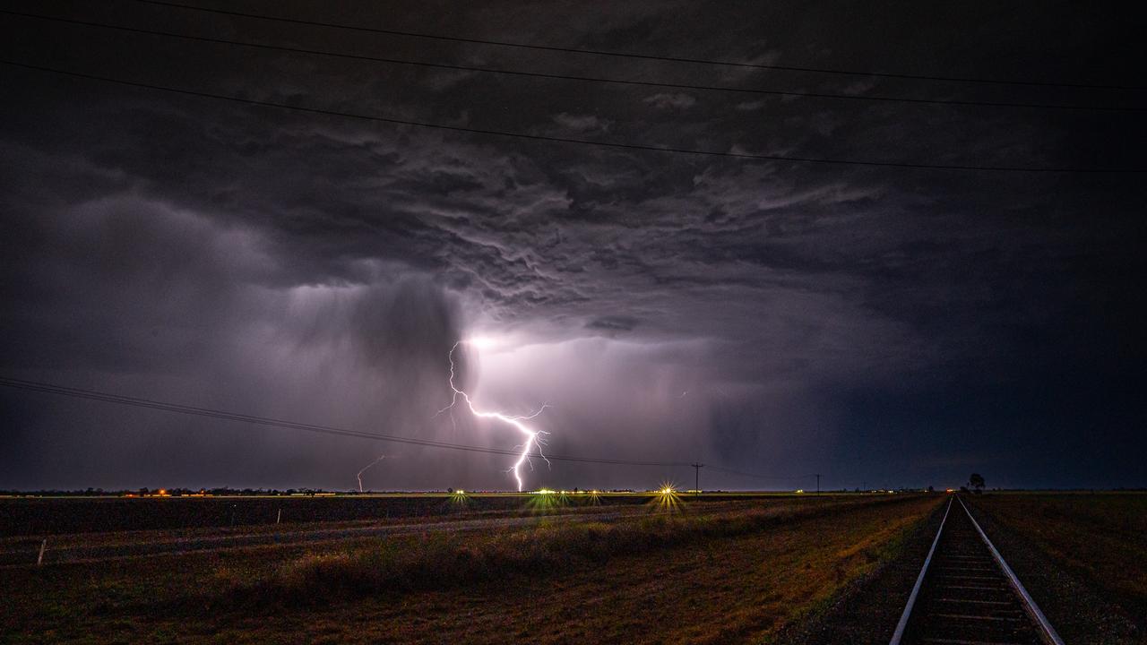 Glenn Hurse from Dalby captured lightning during a severe storm. Picture: Glenn Hurse Photography