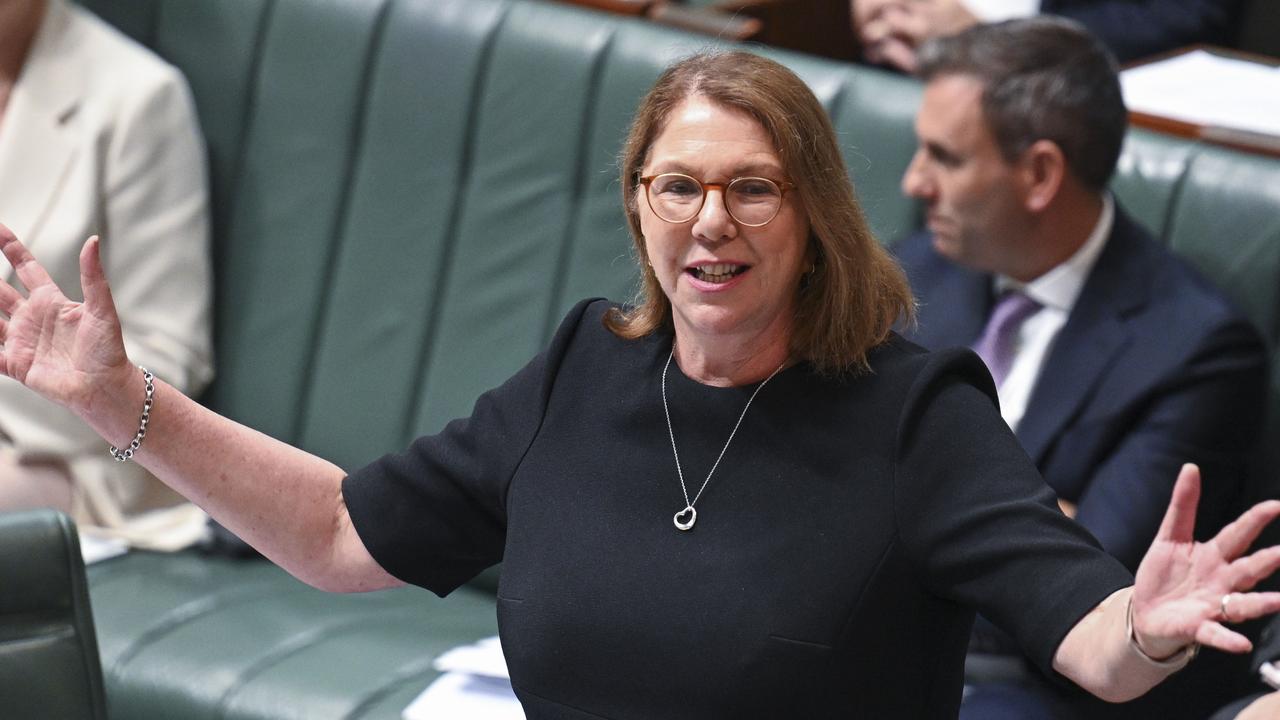 Transport Minister Catherine King took aim at the Opposition on EV policy during Question Time. Picture: NCA NewsWire / Martin Ollman