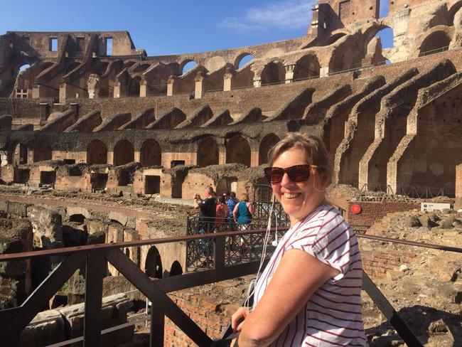 Mary Wallace on holiday in Rome.